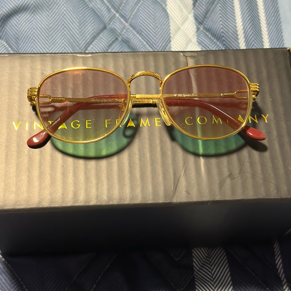 Vintage Frames MIAMI VICE SIGNATURE SERIES 18KT GOLD Art Basel Exclusive.